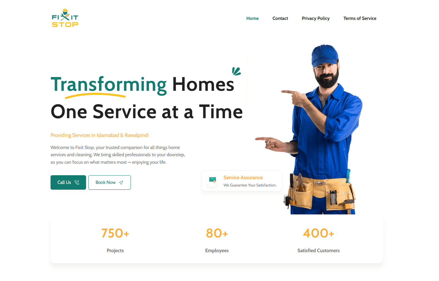 Fixit Stop — On-Demand Home Services for Islamabad & Rawalpindi
