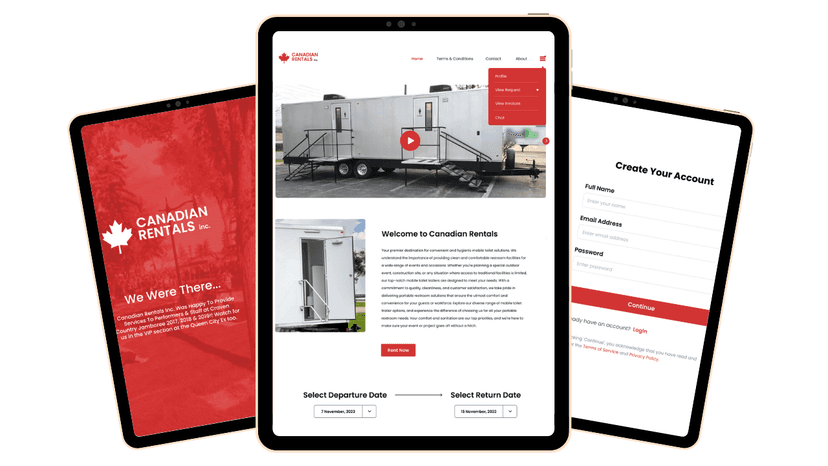 Canadian Rentals — Self-Serve Booking for Mobile Toilet Trailers